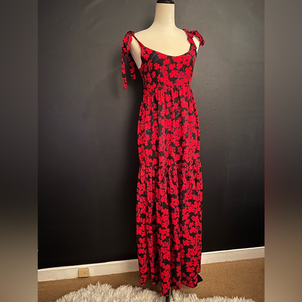 Tiered Maxi Dress - CAARA - Tie Straps